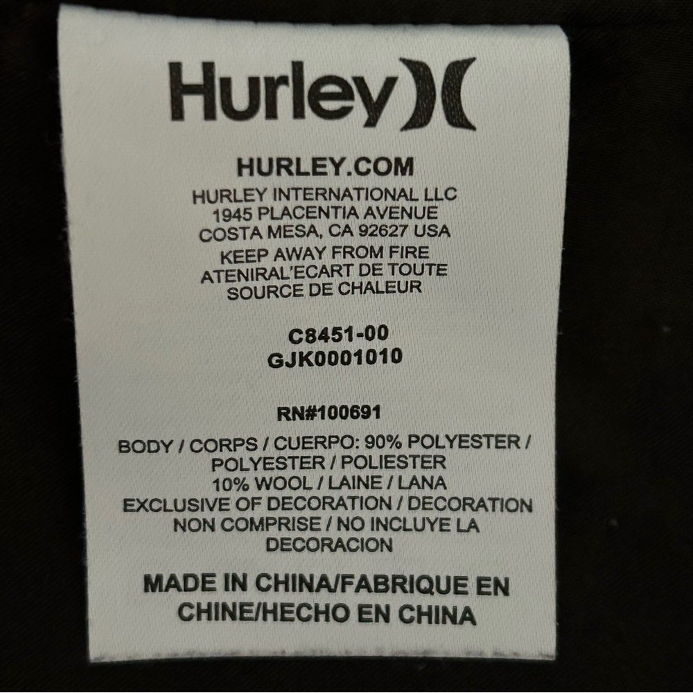 EUC Hurley hooded coat size medium - Picture 11 of 17